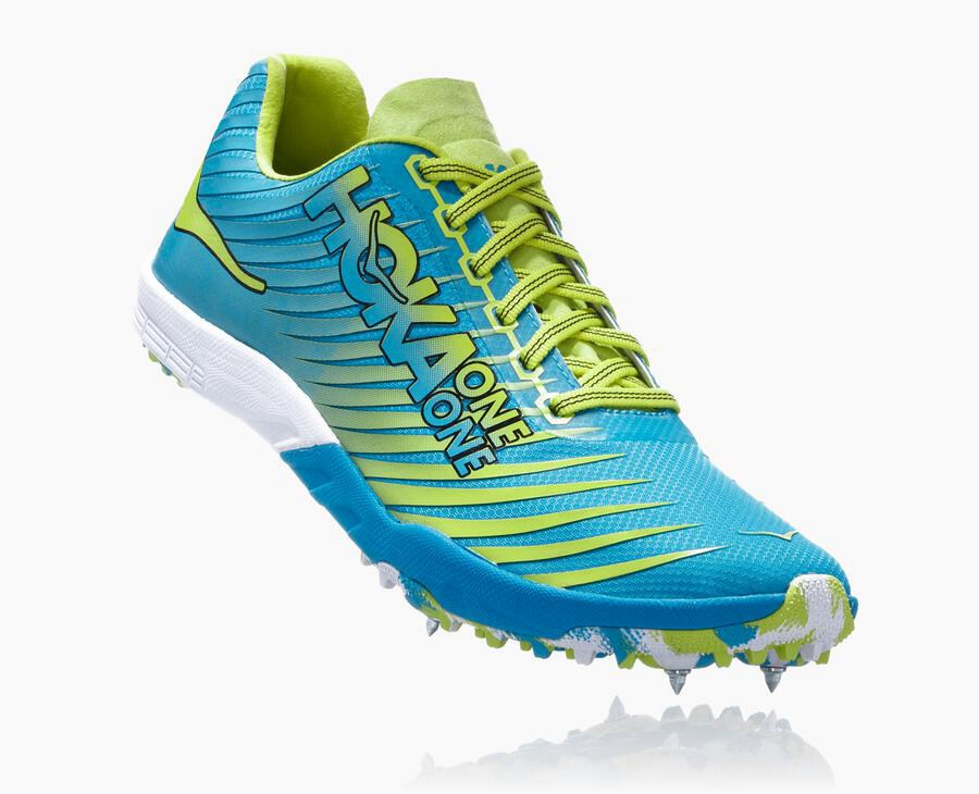 Dámske Spikes Hoka Slovakia - Evo Xc - Modre / Zelene 70381-CUHA